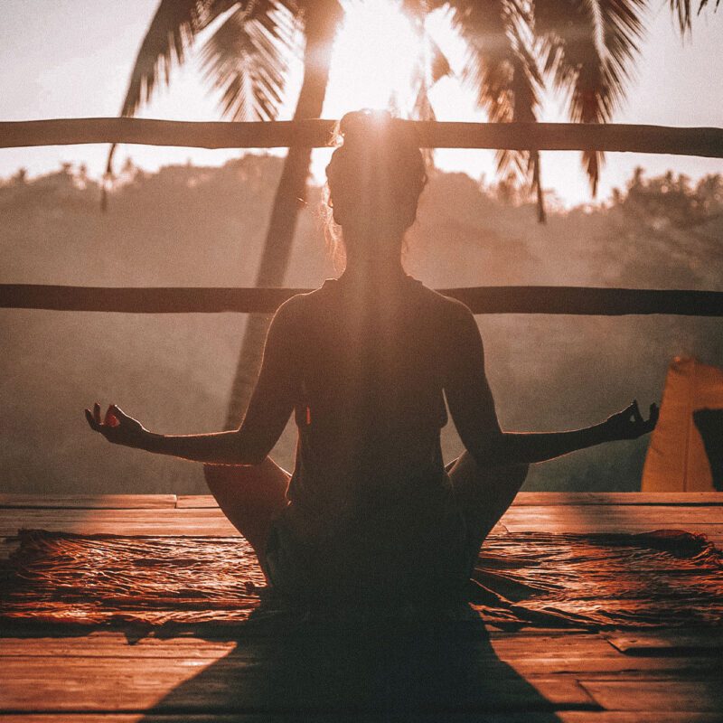 woman meditating