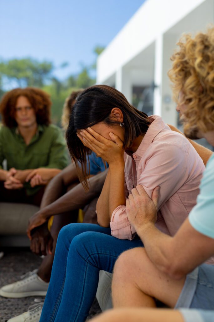 Group of diverse people sitting in depression treatment. Depression treatment in Thousand Oaks