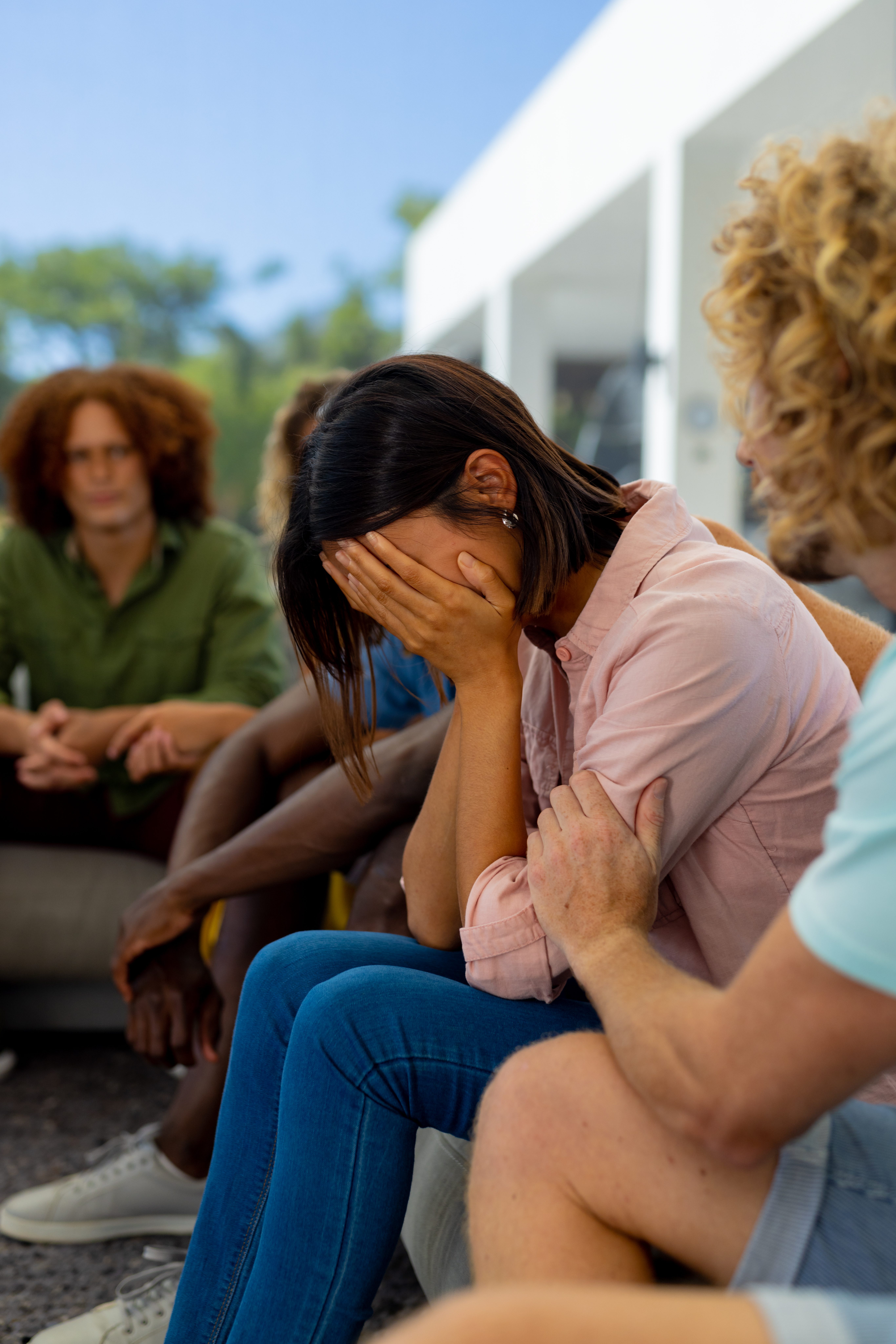Group of diverse people sitting in depression treatment. Depression treatment in Thousand Oaks